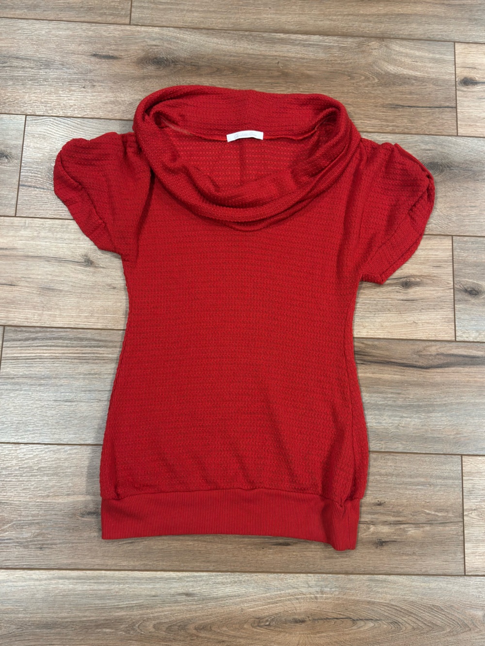 CHARLOTTE RUSSE Vintage Y2k Red Cowl Neck Knit Mini Dress | Size Medium